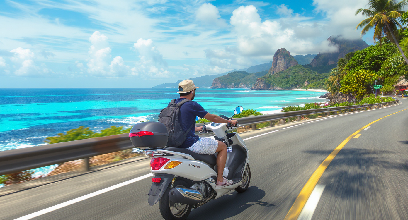 Explore Lombok beaches by motorbike